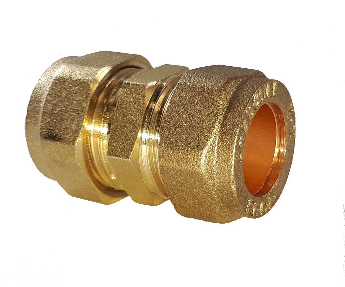 Brass Compression Equal Coupling - 8mm